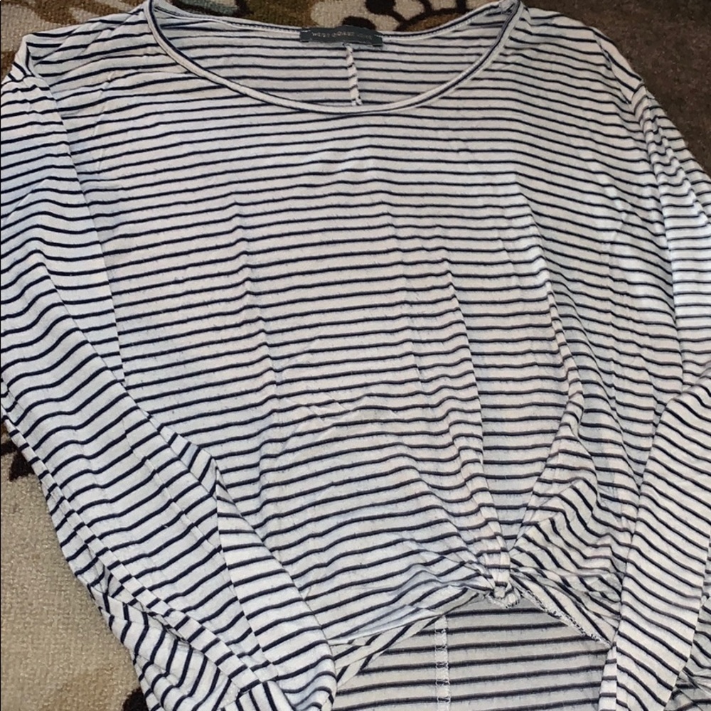 Blue and white long sleeve